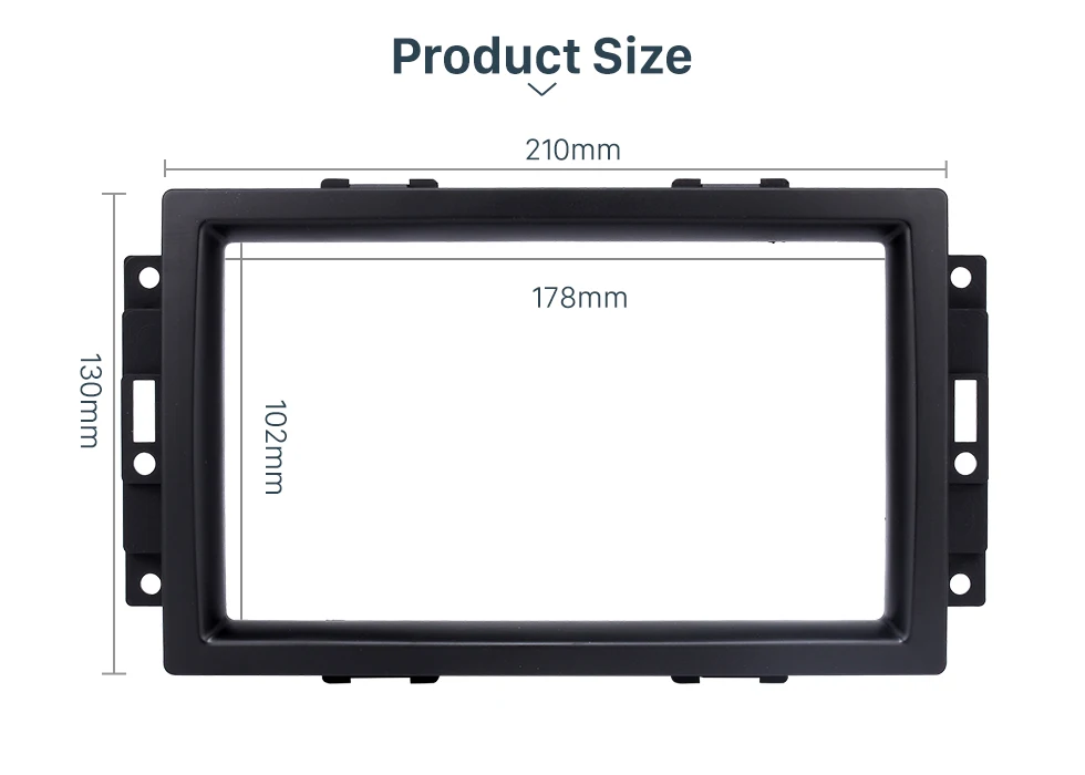 Seicane 2Din автомобильный Радио Фасции Аудио установка DVD рамка gps в тире монтажный комплект для 2006 2007 Джип Rubicon компас