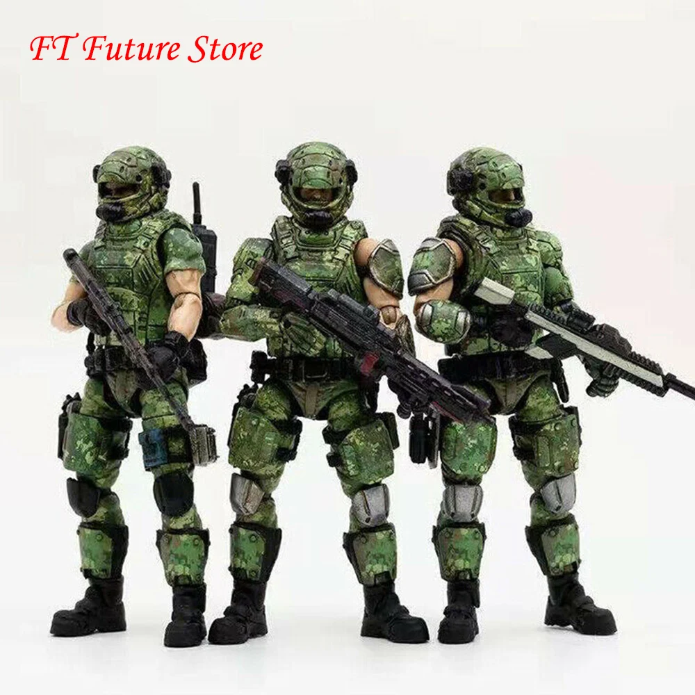 

JOYTOY 81911021 Collectible 1/18 Scale 10.5cm Russian Camouflage Team 3 Solider Action Figure Set JOYTOY Model Toy for Fans Gift
