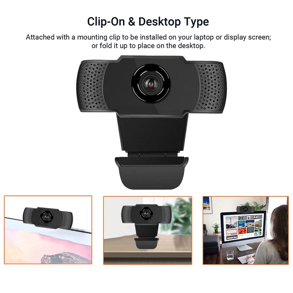 Широкоугольная USB веб камера 1080P/720P USB2.0 без привода с микрофоном для ноутбука