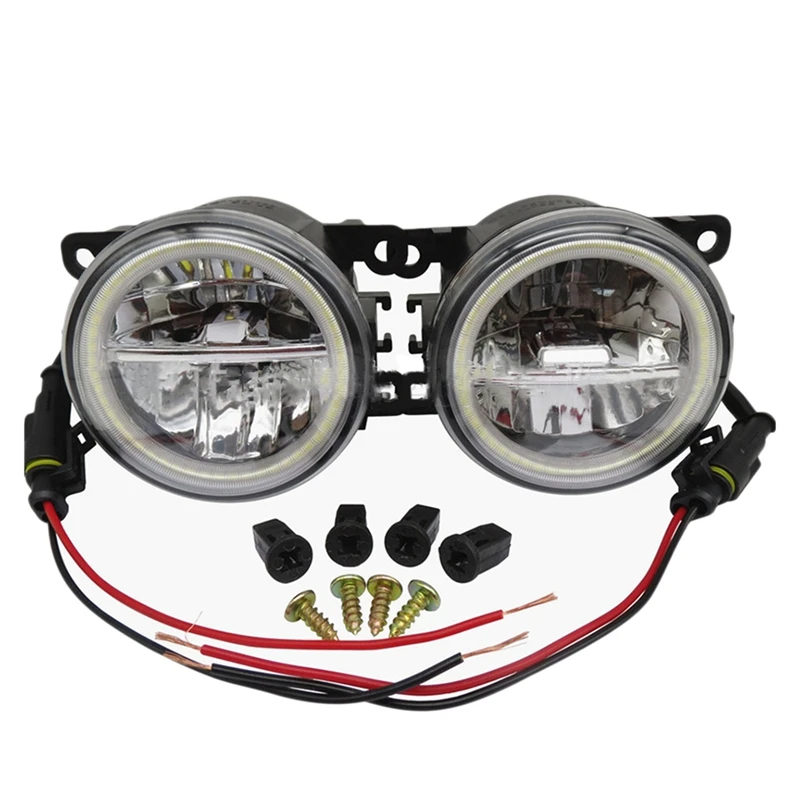 

Car H11 LED Fog Light with Angel Eye Daytime Running Light 12V for Ford Focus Explorer Fiesta Ranger C-Max