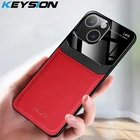 Противоударный чехол KEYSION для iPhone 13 Pro Max, 13 mini, из искусственной кожи, со стеклом, задняя крышка для iPhone 12 Pro Max, 12 mini, 11 Pro Max