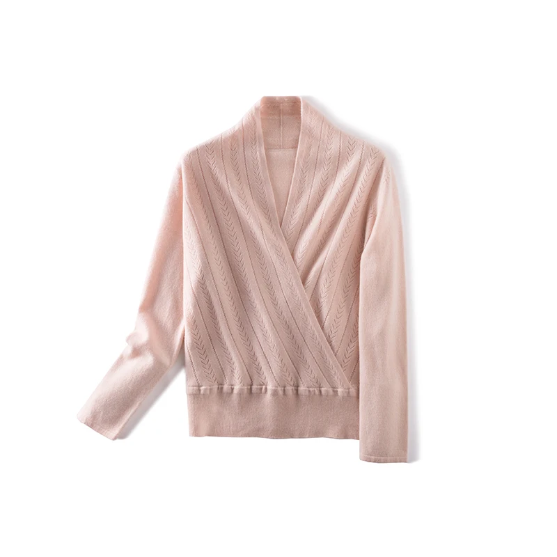 Свитер SuyaDream с рукавом летучая мышь V-образным вырезом шерстяные пуловеры 100%