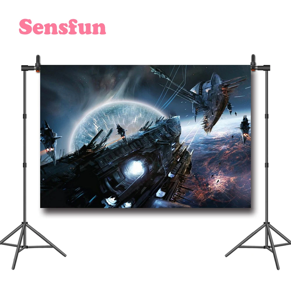 Sensfun Дети День рождения партия Космос фото фон Звездные войны фотографии фоны