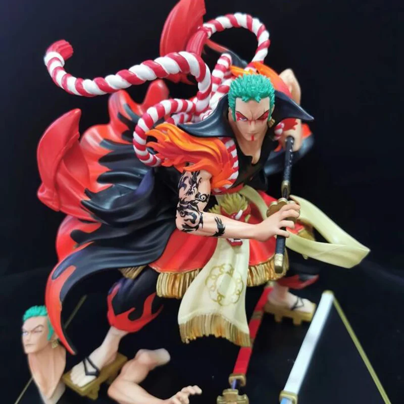 

One Piece GK Roronoa Zoro Kabuki Style PVC Action Figure Model Toys 24cm