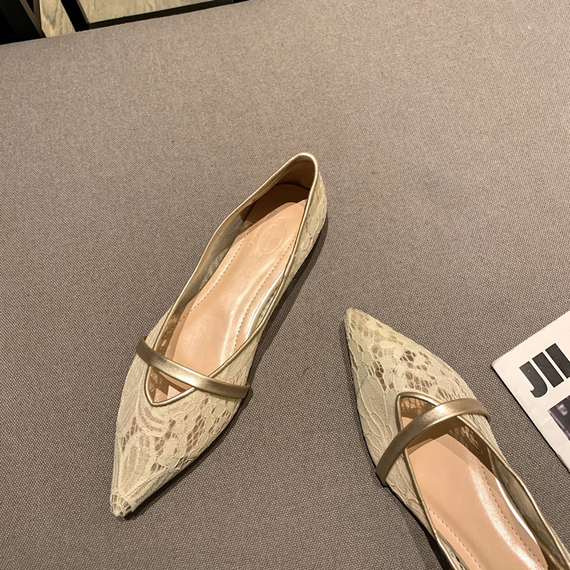 

Туфли без каблука, простая и универсальная обувь, с закрытым носком, сетчатая пряжа