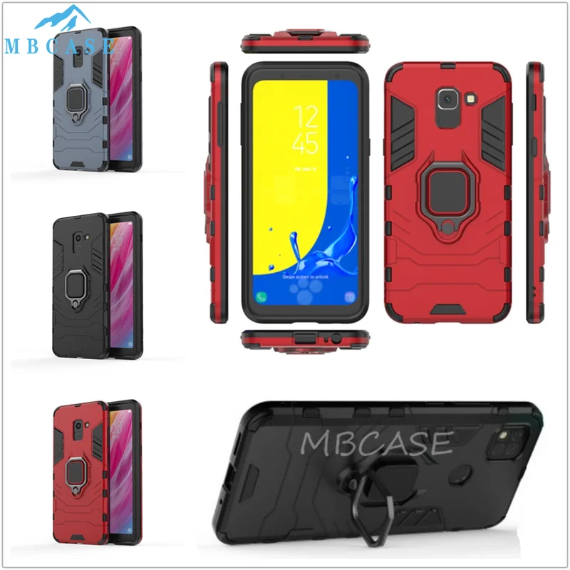 Сверхмощный защитный чехол для Samsung J2 Pro J4 A2 Core J6 Plus с магнитным кольцом Galaxy A8 A5 A6 A7