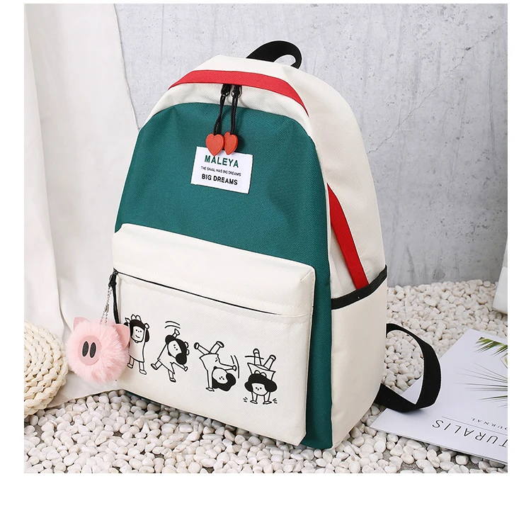 

Unique Anime Backpack Nylon High School Japanese Bulk Travel Cute School Bags Women Waterproof Korean Mochila Bags AE50SB