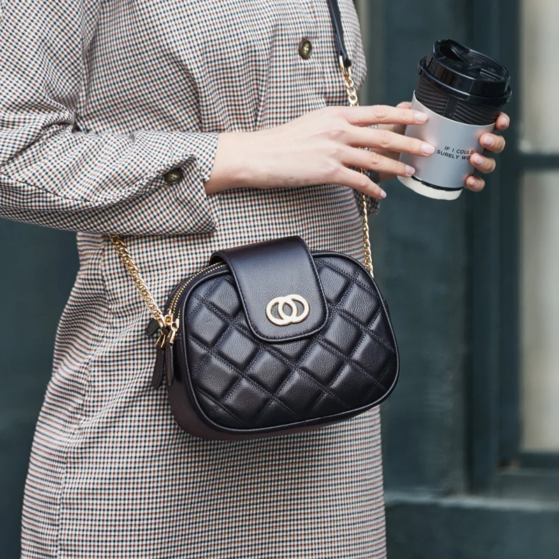 Роскошные новые круглые Сумки из натуральной кожи для женщин ZOOLER Эксклюзивные