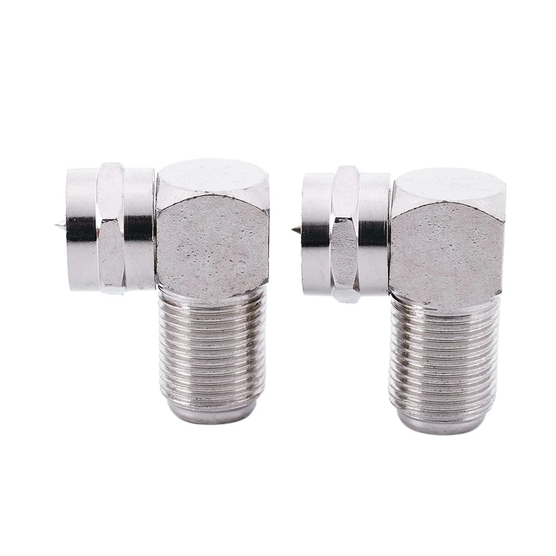 F Тип прямой угол между штыревыми и женскими RF разъем 90 градусов коаксиальный