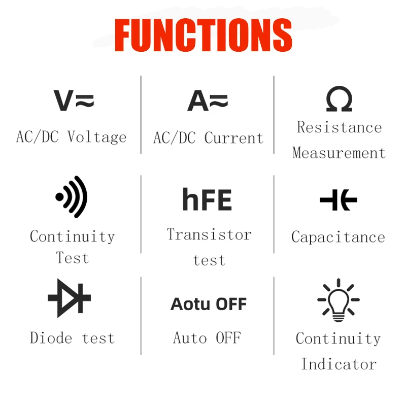Профессиональный цифровой мультиметр True RMS амперметр переменного/постоянного