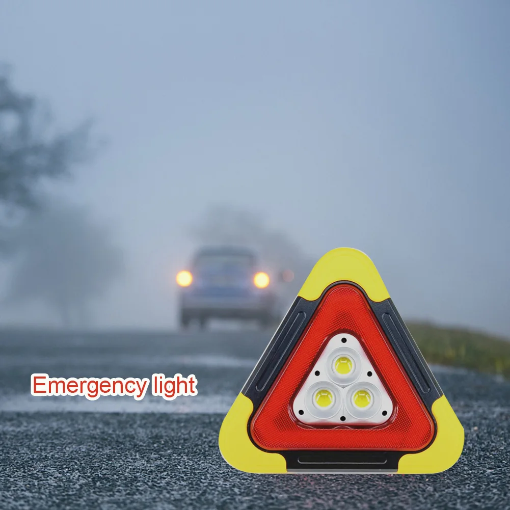 

ABS Work Lamp Car Repairing Lighting USB Rechargeable Outdoor Handle COB Triangle Emergency Light Traffic Warning Portable