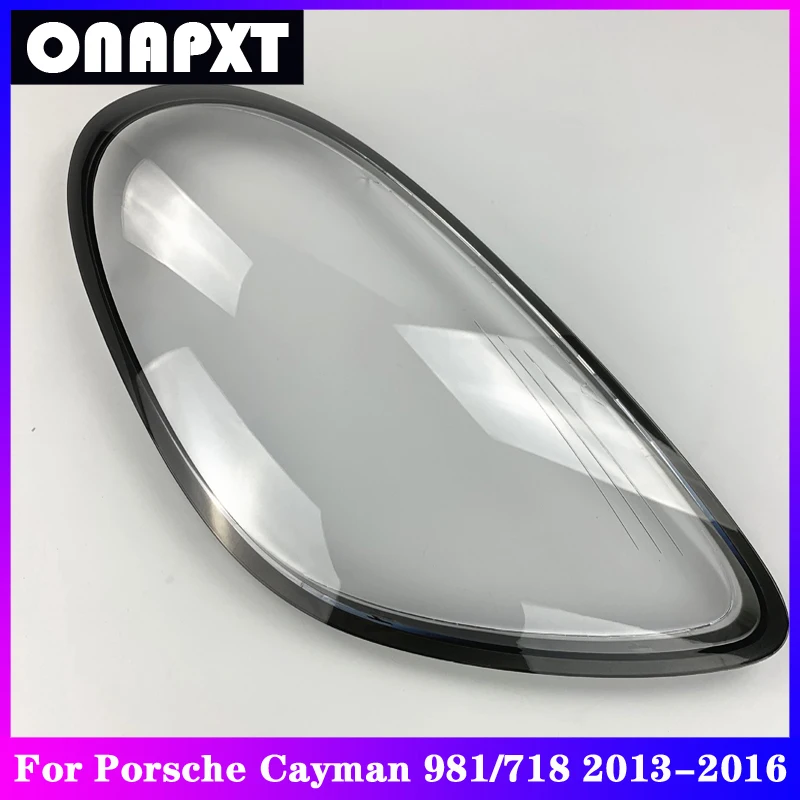 

Front Headlight Cover Replacement For Porsche Cayman 981/718 Car Plexiglass Head Light Lampshade Lamp Shell Case Lens 2013-2016