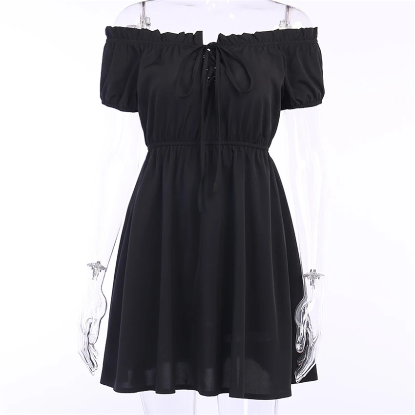 

Dresses Women Party Night Bandage Dress Dark Gothic Black Vintage Bodycon Mini Skirt Sexy Skirts Womens 2020 Summer Sundress