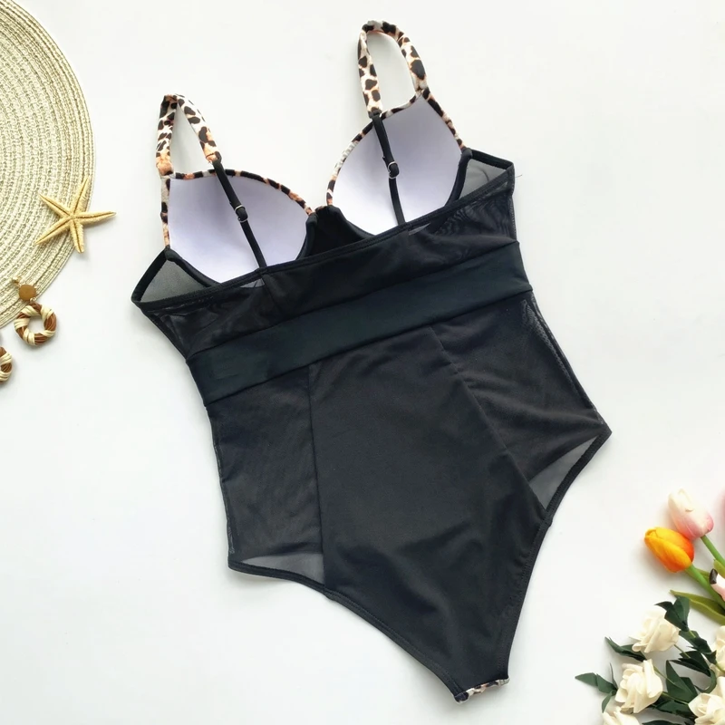 Купальник женский пуш-ап с леопардовым принтом цвет в ассортименте |