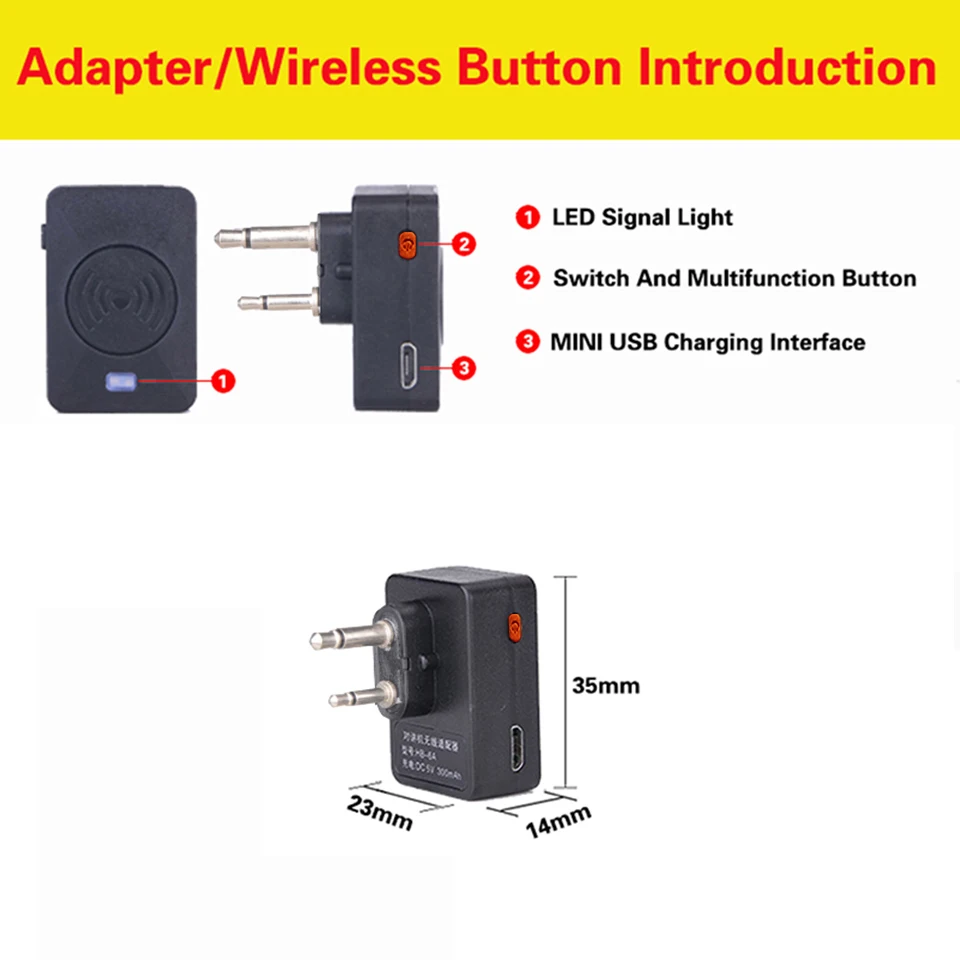 Walkie Talkie Wireless Headset 2 Pin Two Way Radio BT Headphone Earpiece Earphone For Icom VERTEX VX-200 VX-500 VX-510 VX-520UD