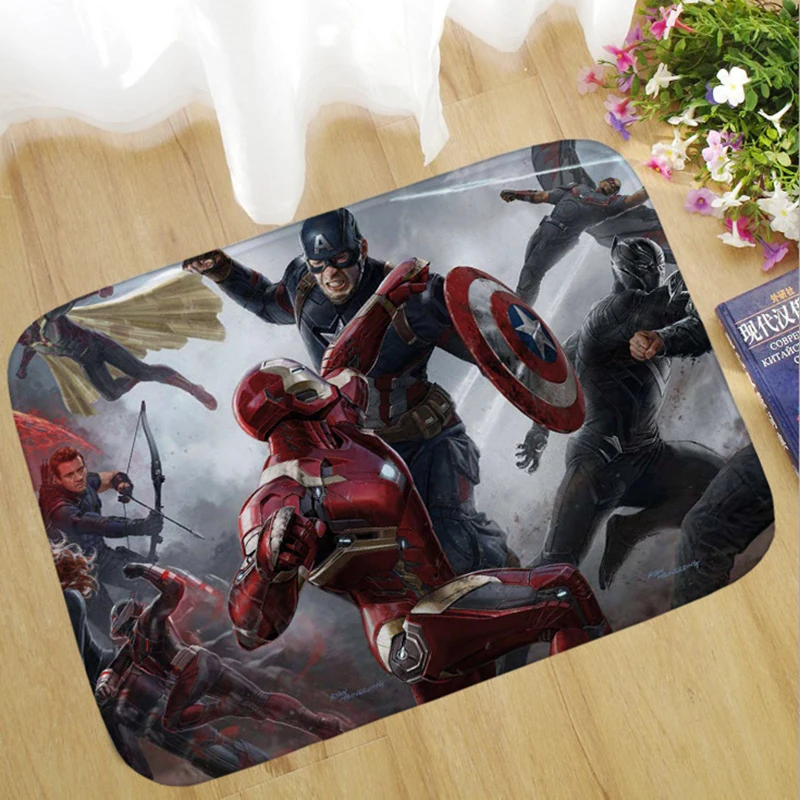 Коврик с героями Marvel Мстители Человек-паук железный человек Халк Тор Капитан