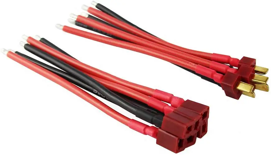 Deans ультра ОТРЕЗОК кабеля T разъем штекер и гнездо с 10 см 14 AWG мягкий силиконовый