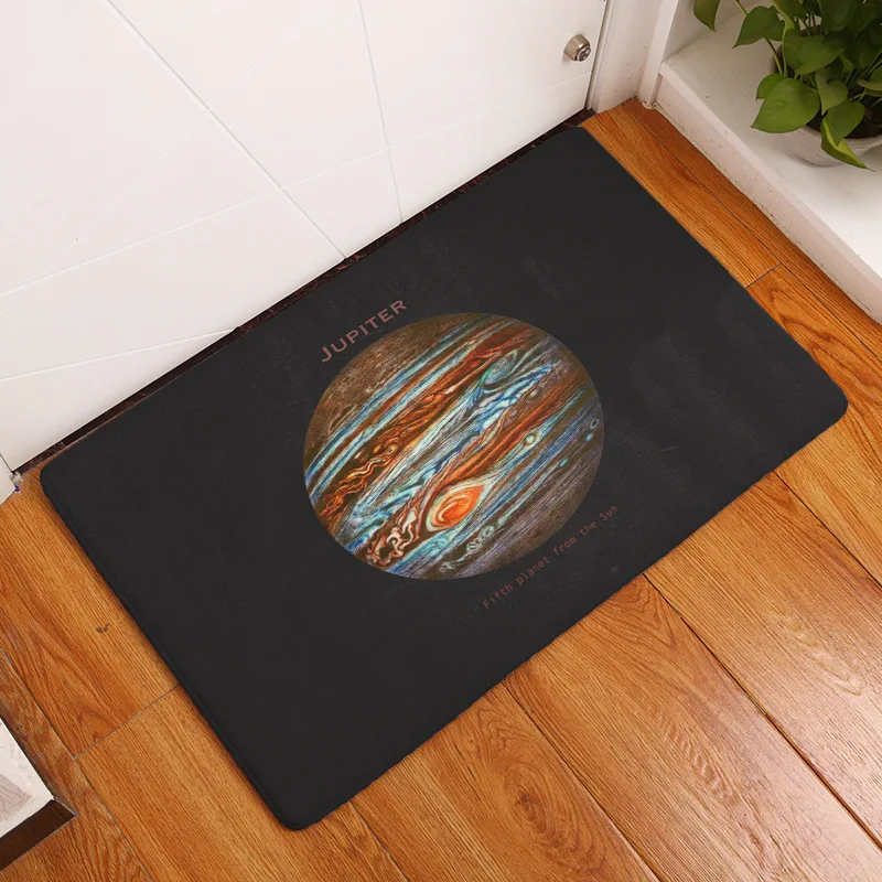 

Solar System Moon Comets Bath Mat Outer Space Planets Star Cluster Sun Cosmos Illustration Plush Bathroom Mat Door Mat Entrance