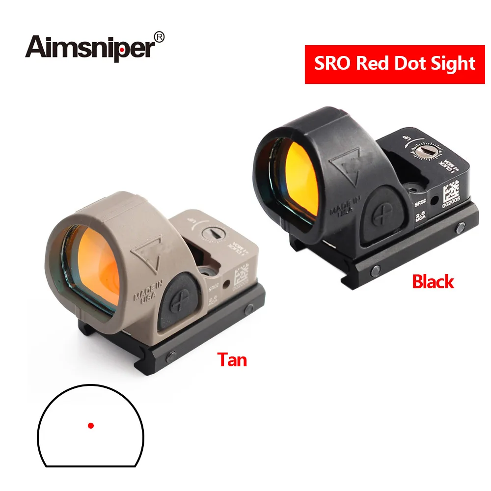 

Tactical Glock Mini RMR SRO Reflex Red Dot Sight Hunting Optics Riflescopes Collimator With 20mm Rail Mount For Airsoft Ar15 Gun