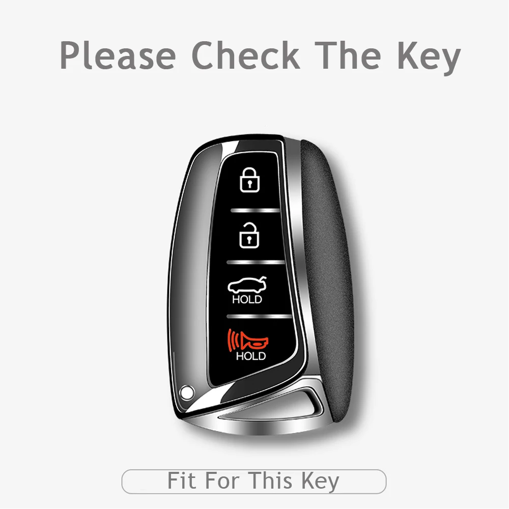 

Hot Sale TPU Skin Case Smart Car Key Cover For Hyundai Solaris Accent Elantra ix35 ix45 Santa Fe 3/4 Buttons Key Shell