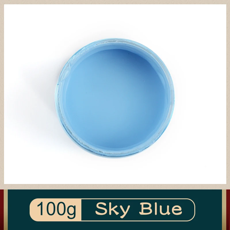 Одна бутылка яркой голубой краски 100 г металлический лак деревянная краска