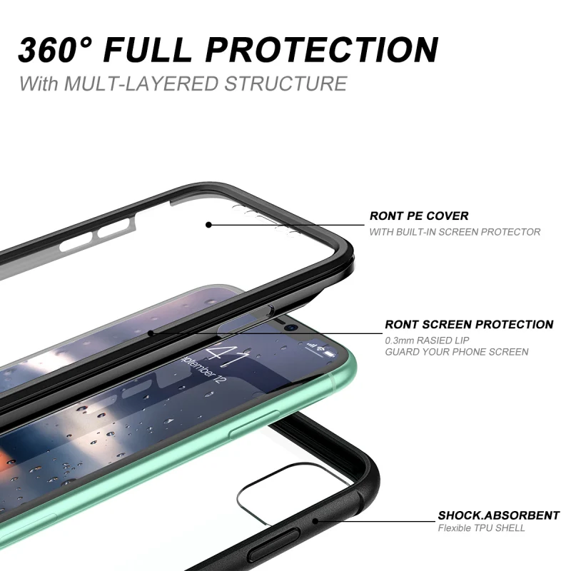 Роскошный Жесткий Чехол для iPhone 11 pro XS Max чехол с защитой экрана из поликарбоната и