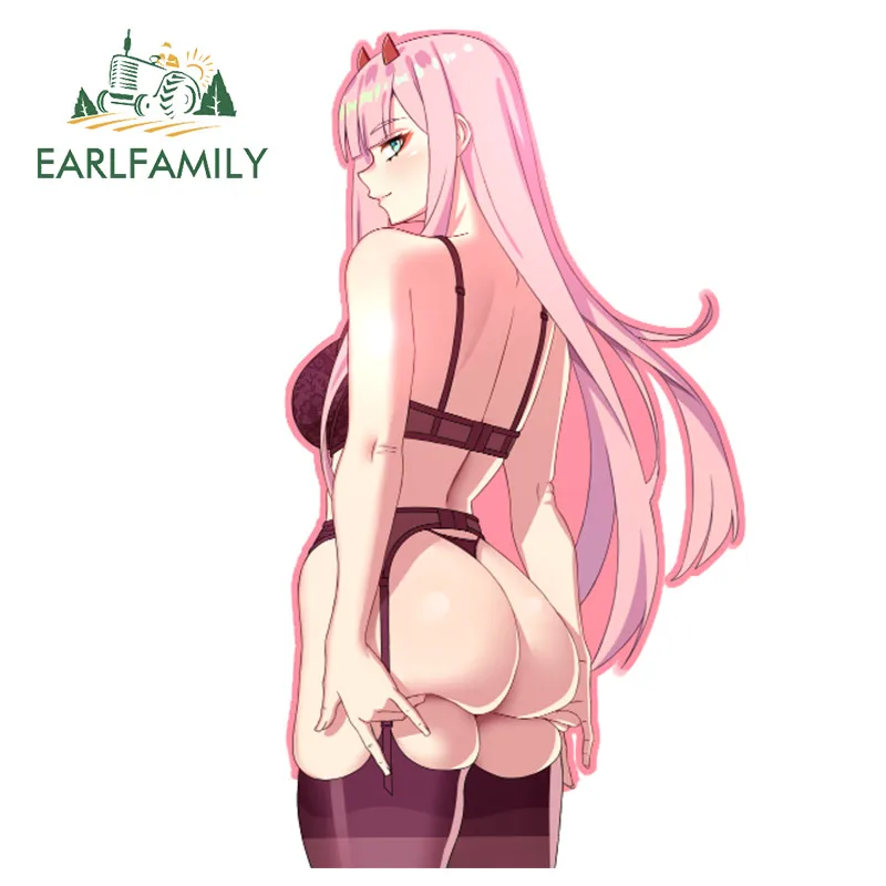 

EARLFAMILY 13cm x 7.4cm for DARLING in the FRANXX Zero Two Car Sticker Anime Camper Decal Motorcycle Funny Trunk Car Accessoires