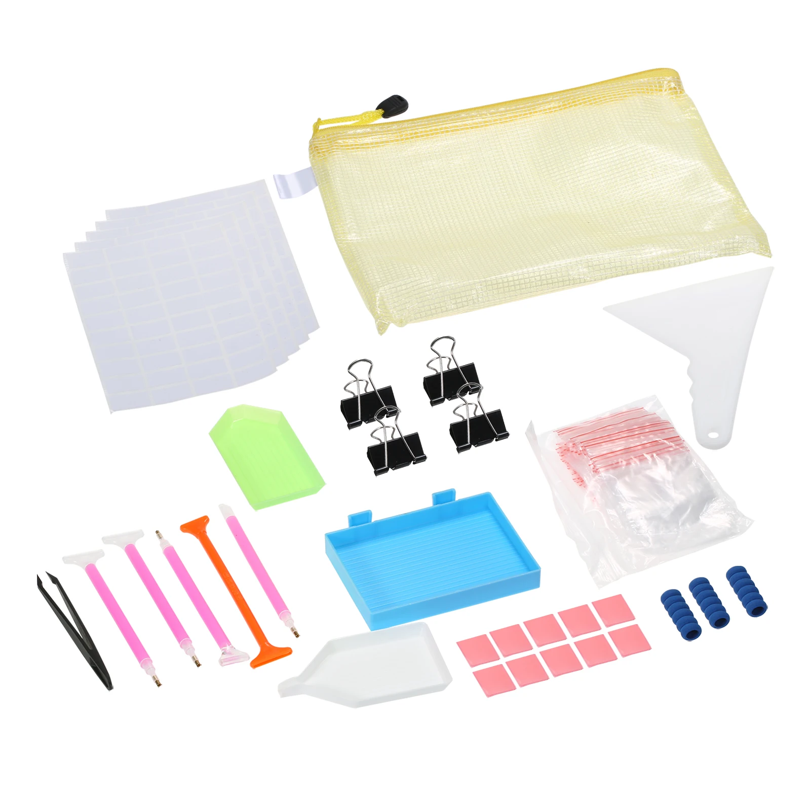 

133 Pieces 5D Diamond Painting Accessories and Tools Kits with Multi-Size Diamond Pen Tray Label Sticker Tweezers Diamond Bags