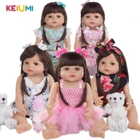 keiumi reborn girl dolls babies 55 cm full silicone body realistic toddler newborn doll kid birthday gift childrensday present