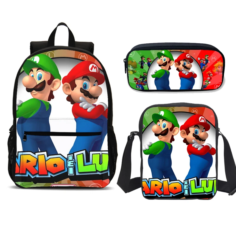 Комплект из 3 предметов школьный рюкзак с принтом Super Mario Bros для мальчиков