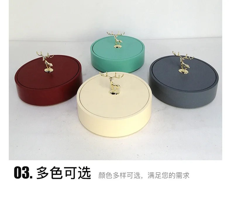 

Tiandi cover round wood box modern new Chinese style hotel ornaments home soft decoration model room sales office storage box