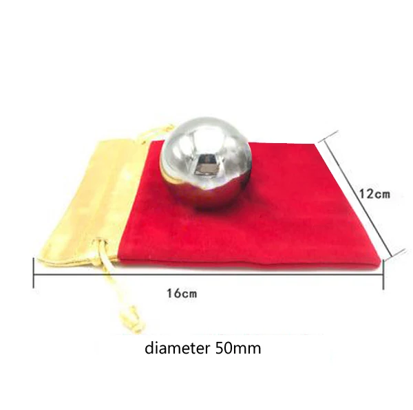 1pcs 5cm steel ball Сплошной 50 мм или 60 мм подшипник стальной шар износостойкий анти-ударный ручной мяч упражнения фитнес стальной мяч W4-039 - Цвет: 1pcs 5cm steel ball