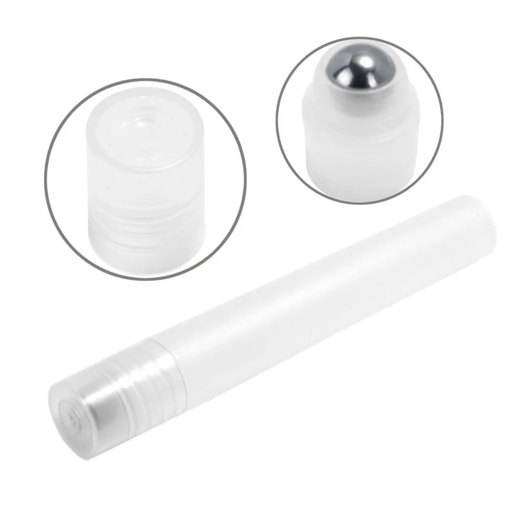 

10x Portable 10ml Roll on Plastic Perfume Essential Oil Bottles Container