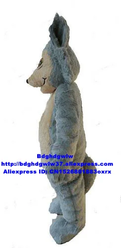 Long Fur Timber Grey Wolf Husky Dog Mascot Costume Adult Cartoon Character Outfit Theatrical Performances Live-dressed zx355 |