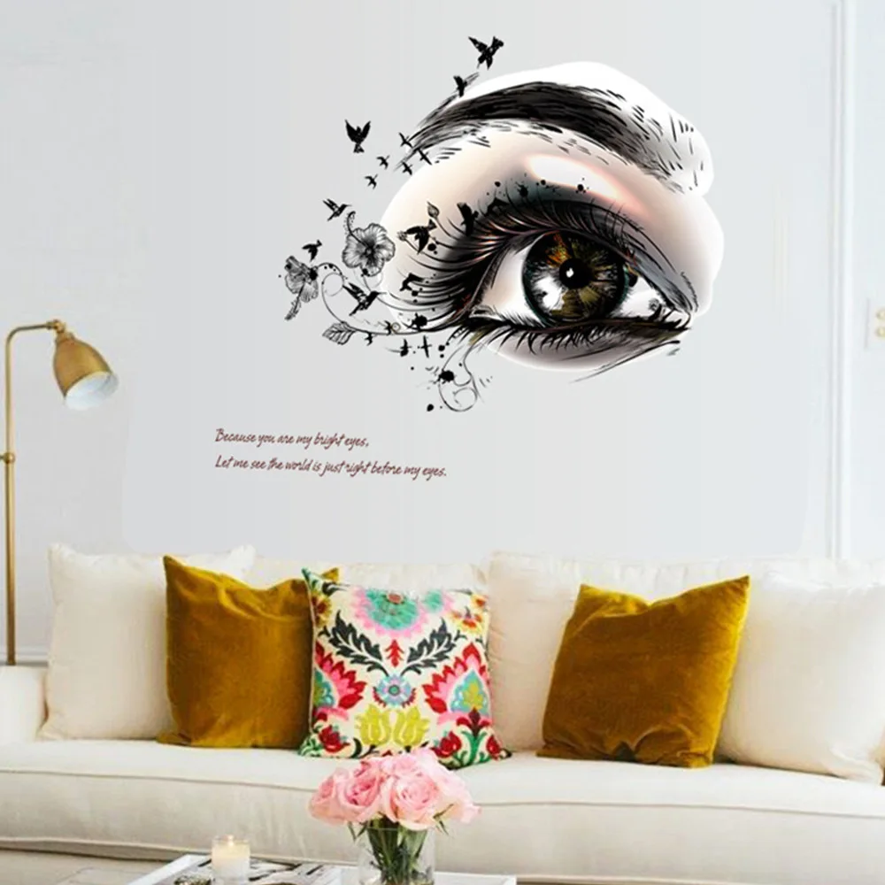 3D Мультяшные яркие Стильные Простые наклейки в европейском стиле для глаз DIY