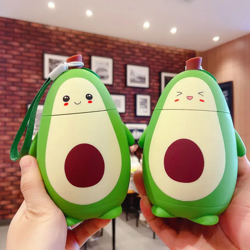 

Cartoons Cartoon Avocado Glass Double Layer Student Simple Fresh Mori Cute Cup Portable Girl's Heart Ins Wind