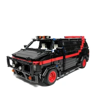 moc city police station car building blocks for city swat team truck house blocks high tech diy assembly toys for boys children