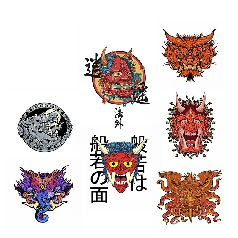 

13cm Japanese Monster Funny Car Stickers Waterproof Auto Decals 3D JDM Car Trunk Windows JDM Vinyl Car Wrap Walls Doors Cover