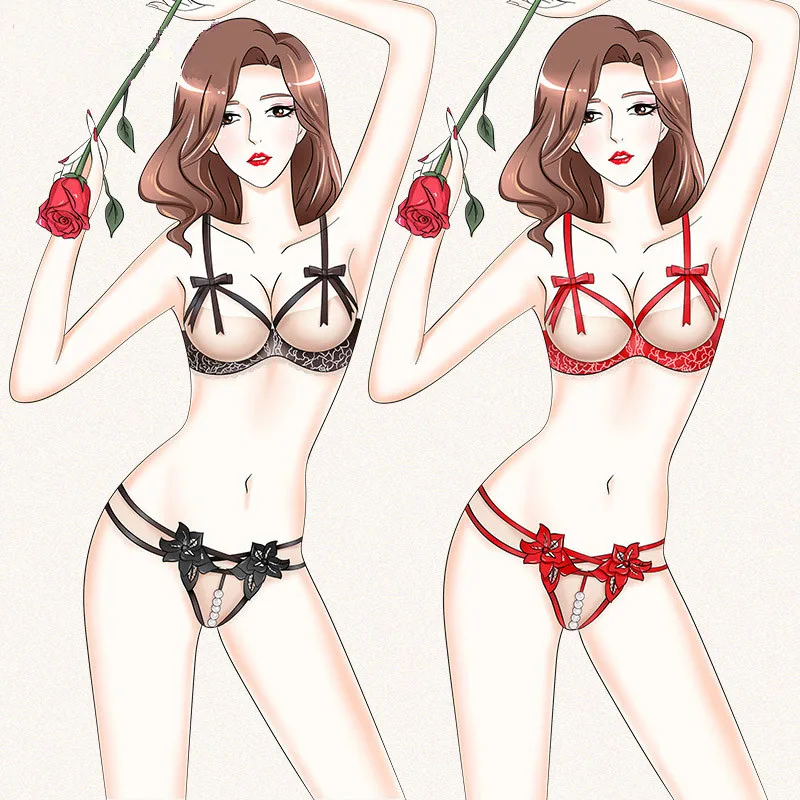 Женское нижнее белье сексуальные эротические женские трусики с открытым вырезом