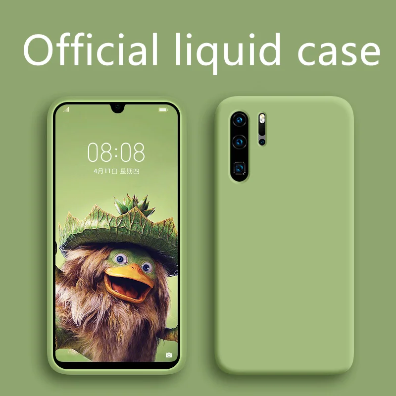 Оригинальный Роскошный жидкий силиконовый чехол для телефона Huawei P30 lite P20 P10 Pro Lite