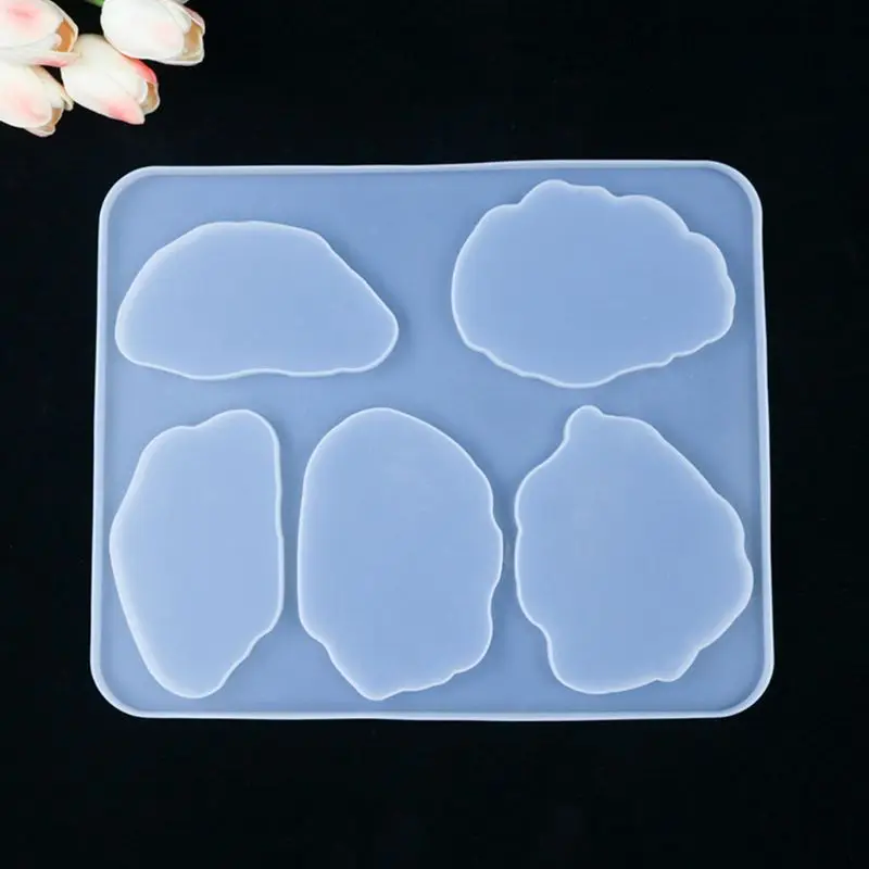 

2021 New Crystal Epoxy Resin Mold Coaster Cup Mat Casting Silicone Mould DIY Making Tool