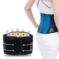 self heating tourmaline magnetic 9pcs steel bone lumbar support belt waist spine back brace posture corrector belt pain relief