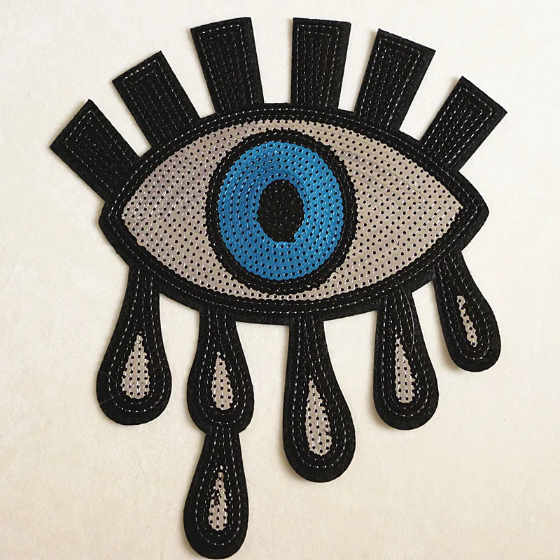 Нашивки для пришивания капли глаз аппликация одежды слезы блестки нашивки