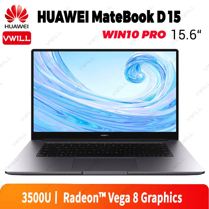 15 6 дюйма Huawei MateBook D ноутбук AMD Ryzen r5 3500U 16 Гб DDR4 512GB SSD Radeon Vega 8 Windows 10 Pro на