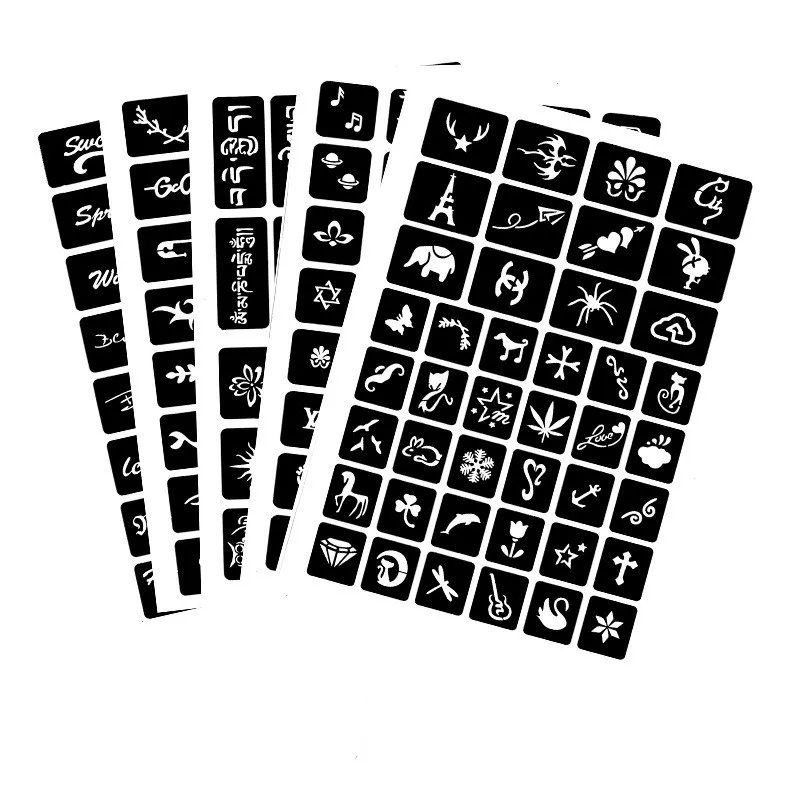 Татуировки трафареты для аэрографии Шаблоны хны татуировки тела дизайнерские