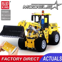 mould king app rc bulldozer truck building block engineering car model kits moc bricks remote control vehicle toys