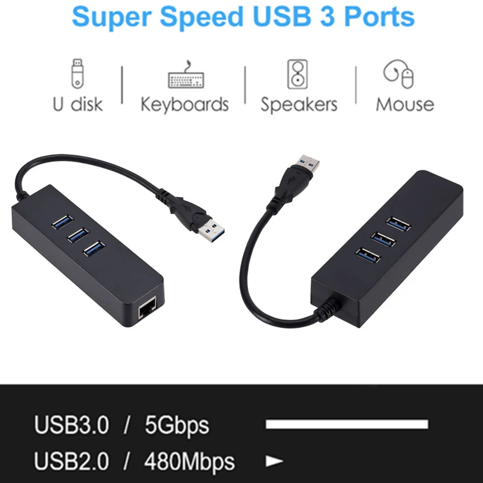 Сетевая карта USB 3 0/Rj45 порта Gigabit Ethernet с зарядным устройством Micro | Компьютеры и