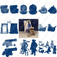 pirate treasure chest cannon helmet mermaids metal cutting dies for diy scrapbooking crafts photo album template handmade