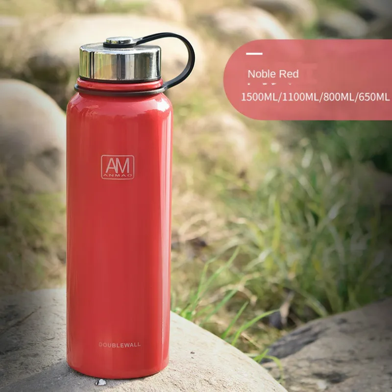 

New Stainless Steel Thermos Portable Large-capacity Vacuum Insulated Water Bottle Fashion Travel Sports High-end Thermos Mug