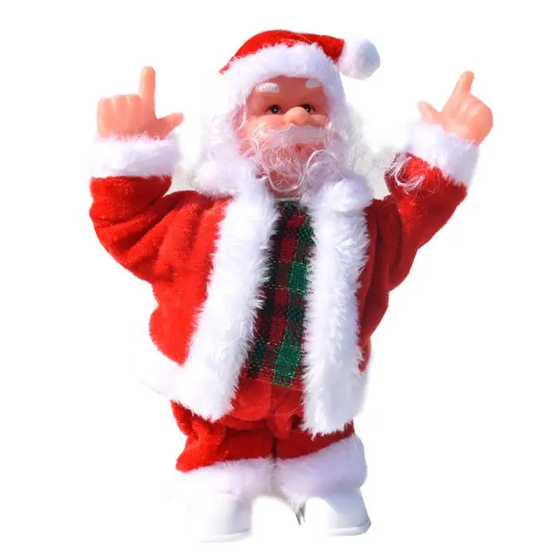 

Santa Claus Doll Ornament Creative Electric Dancing Christmas Plush Doll With Music New Year Gift For Children 2021 Navidad Noel